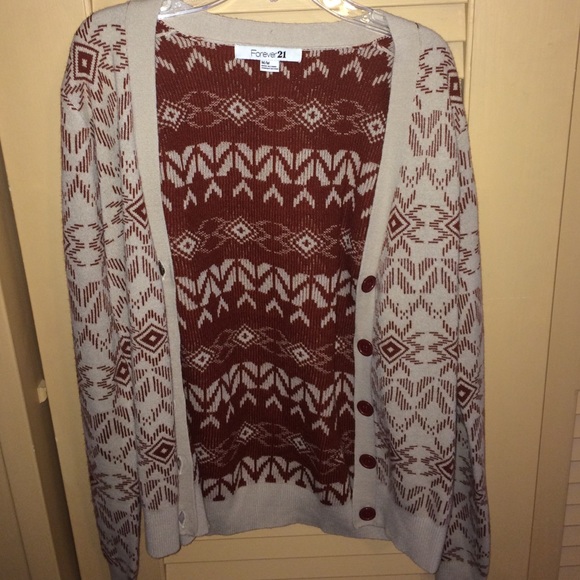 patterned cardigan