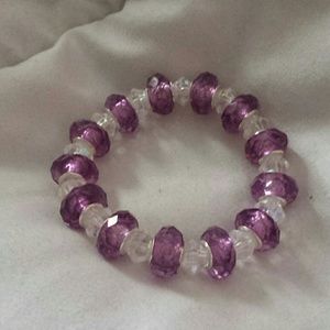 Purple and clear bracelet
