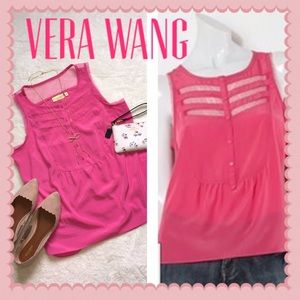 Vera Wang Tops - NEW! Vera Wang Princess Spring Pink Lace Top L Vera Wang Tops - NEW! Vera Wang Princess Spring Pink Lace Top L