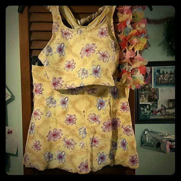 Yellow Floral 2pc Swimsuit