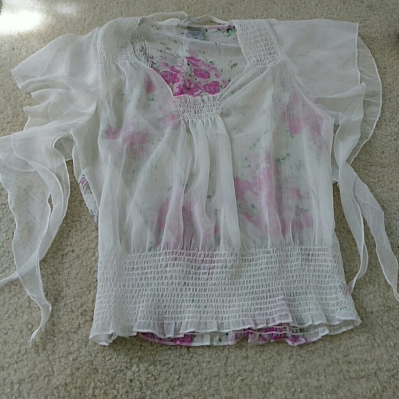 Floral Burnout Blouse