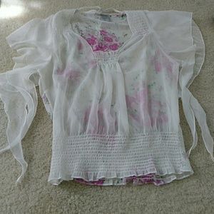 Floral Burnout Blouse