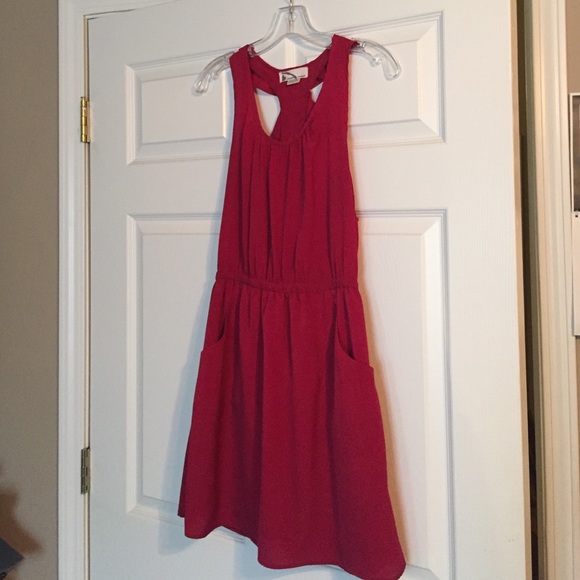 Magenta dress with pockets