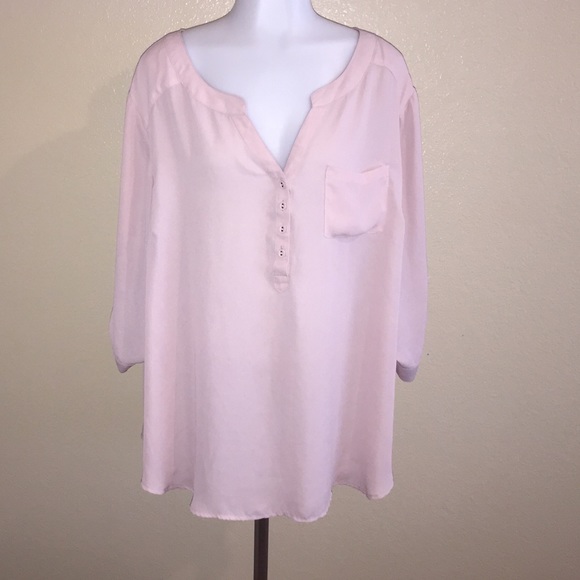 Torrid Blush Pink Chiffon Top