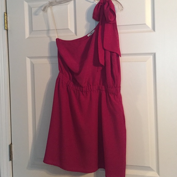 Bar III pink one shoulder dress