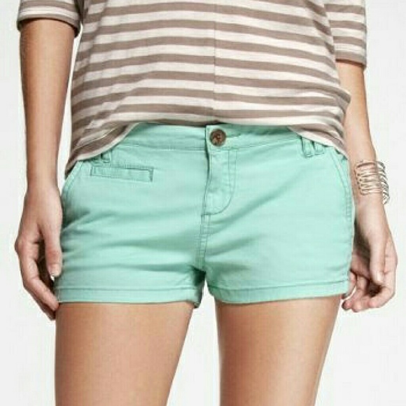 Express mint shorts size 2