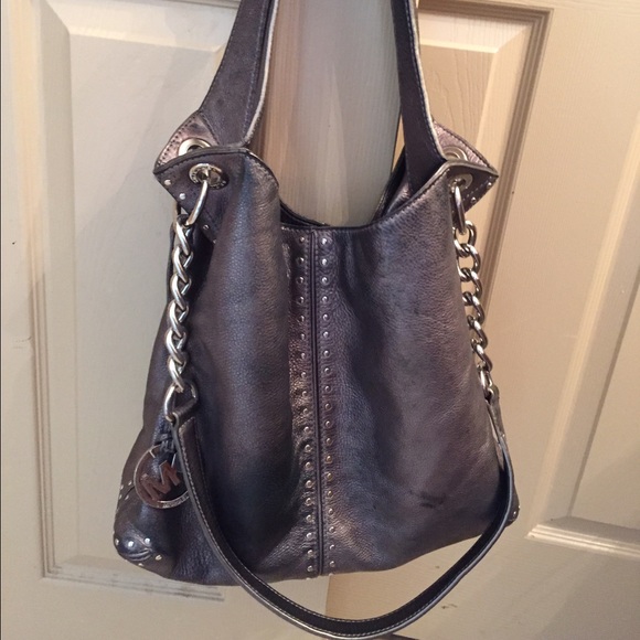 Michael Kors studded Astor metallic