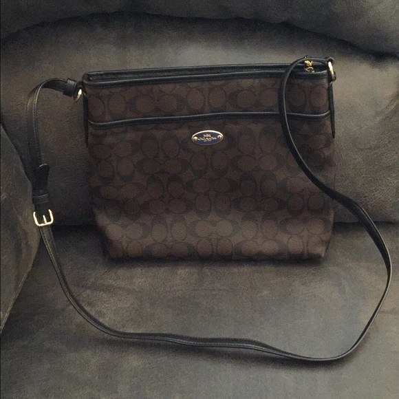 Authentic Brown Coach File Bag