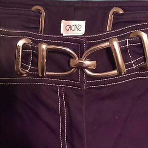 Cache black Capri pants