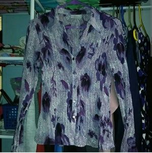 Purple button down blouse