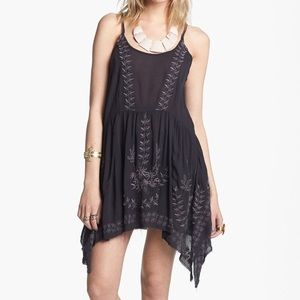 Gray Meadows Of Medallion Embroidered Slip Dress