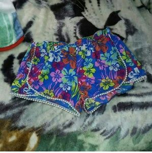Tropical floral shorts