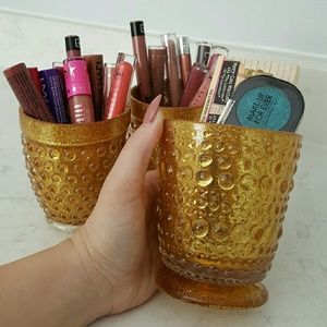 Multipurpose Gold Glitter Jars