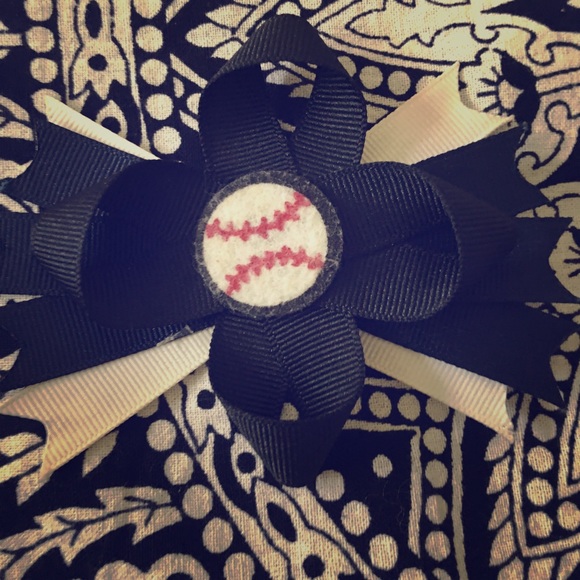 Handmade Small Softball Bow - Picture 1 of 1