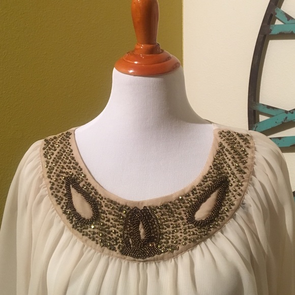 Cream Sheer Dress - Picture 3 of 4