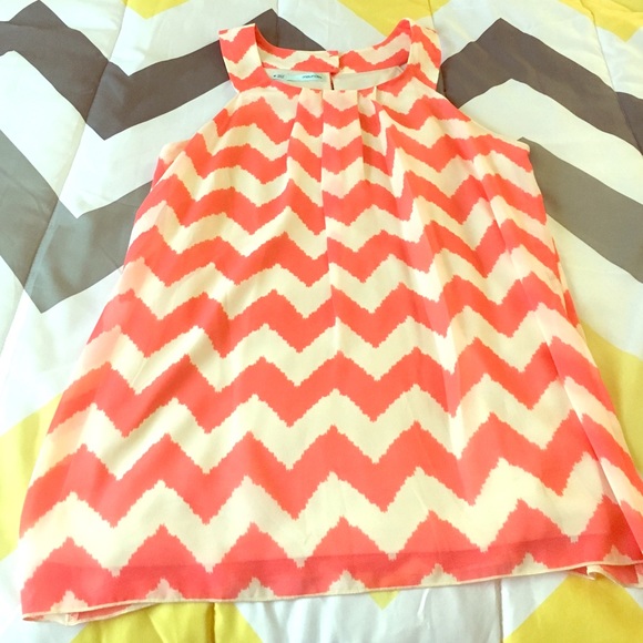 Coral dressy summer top