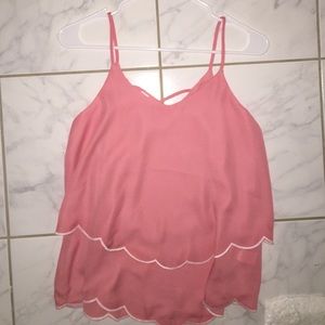 Small peach tank, never worn