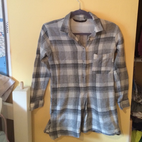 Wool plaid tunic