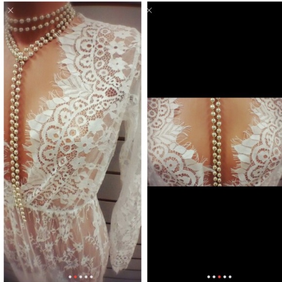 *SOLD* Lace maxi gown - Picture 3 of 4