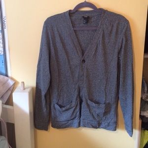 Men's grey cardigan