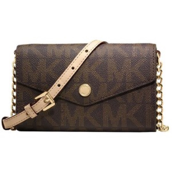 Michael Kors Handbags - Phone Crossbody MK sig PVC.