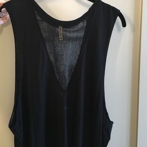 Black muscle t shirt with mesh