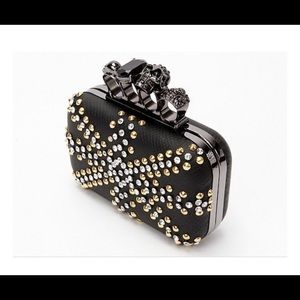 Knuckle Rings Evening Bag Rivets Skull Clutch Bag