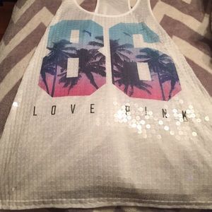 PINK 86 Sequined Tank