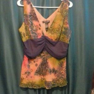 Bisou Bisou Floral Sleeveless Top 14