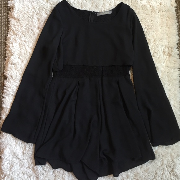 flowy black romper