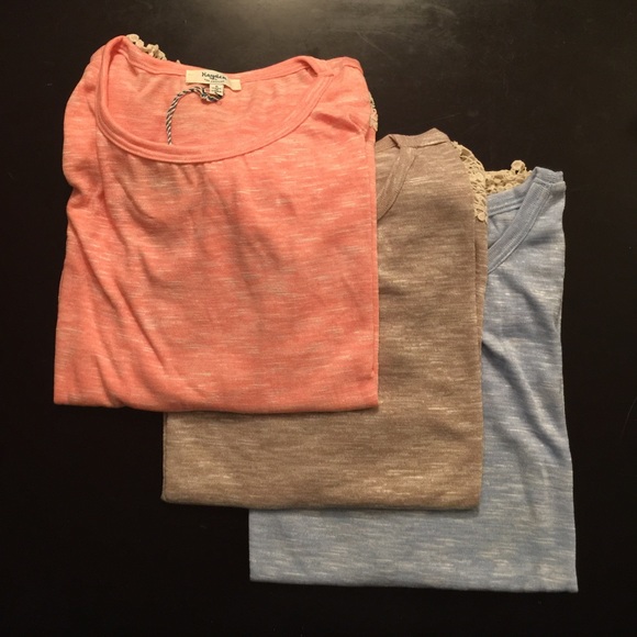 🆕SAVANNAH Lace Trim Soft Tee - LATTE - Picture 4 of 4