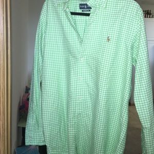 Green Ralph Lauren long sleeve button down