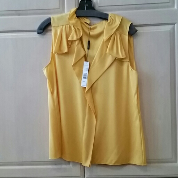 Elie Tahari sunflower Silk tank