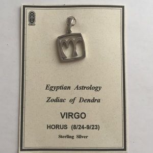 Virgo, sterling silver, pedant Egyptian Astrology