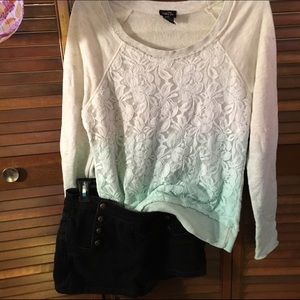 Ombre lace sweater