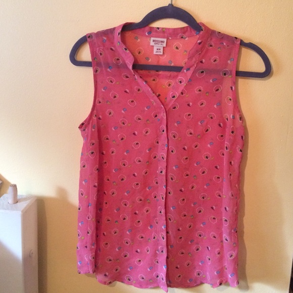 Sheer button up top