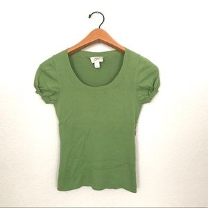 Ann Loft green short sleeve sweater top