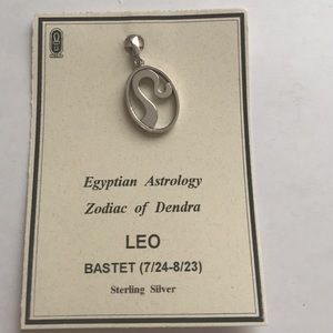 Leo Egyptian Astrology Pendant Sterling Silver