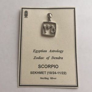 Scorpio Egyptian Astrology Pendant Silver