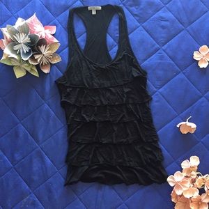 Black Ruffled Tank