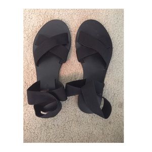 Black Yoga Sandals