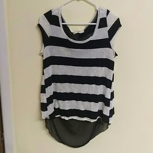 Black and white XL summer top NWOT