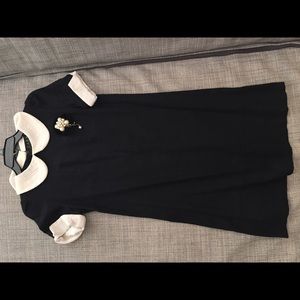 White and black dress