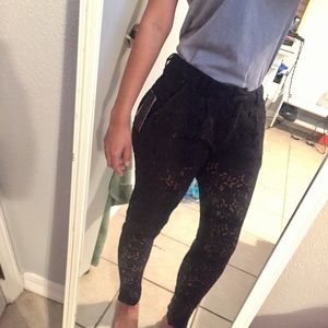 Black lace pants size1