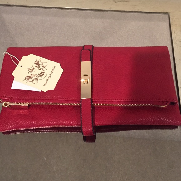 Red clutch new w tags