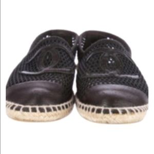 Chanel Black Espadrilles flats