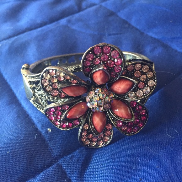 Pink Flower Bracelet