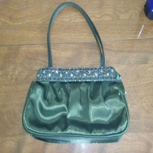 Small green bag with sequins