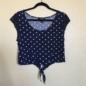 Urban Outfitters Navy Crop Top