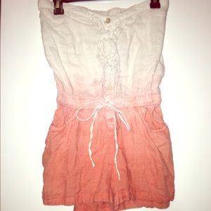 White/peach Romper